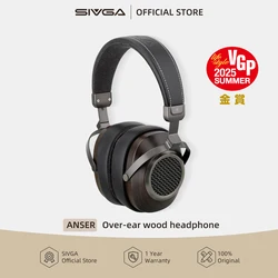 SIVGA ANSER High-Fidelity Audio Open-back Wooden Headphone 50mm Dynamic Driver Over-ear Wired Headset