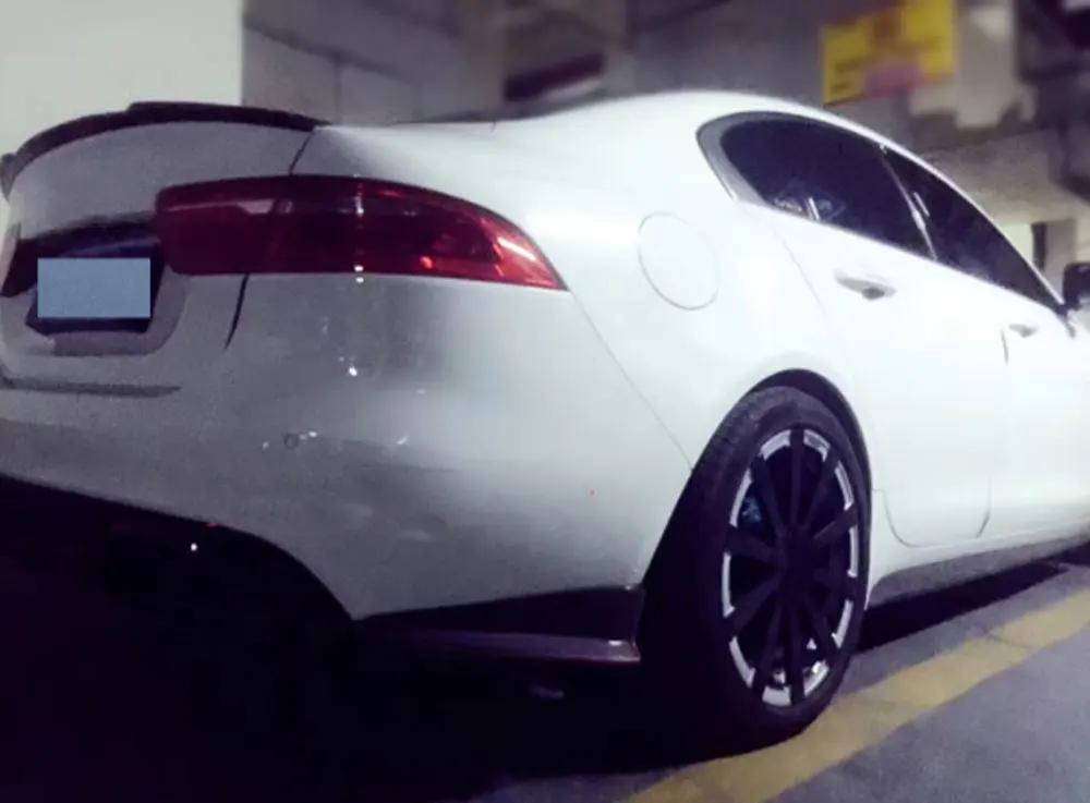 

Углеродное волокно для Jaguar XE Sedan, 4-дверный 2015 2016 2017, FRP, задние разделители для губ, клапаны, защита бампера автомобиля, Стайлинг автомобиля