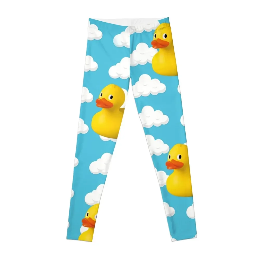 

rubber Ducky with Cloud Adorable Leggings Pants sport sports shirts gym Womens Leggings