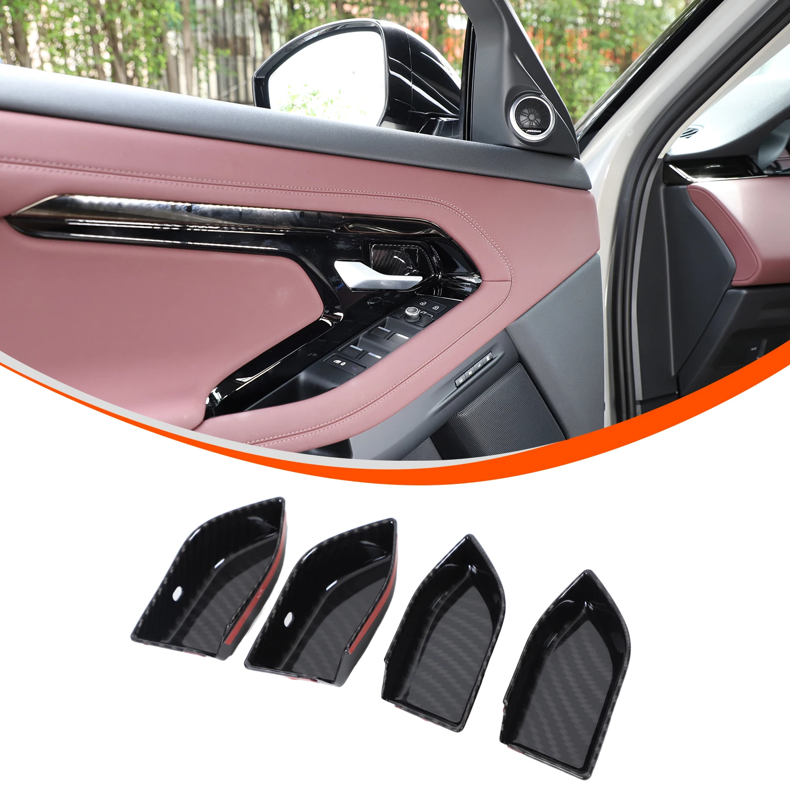 

Защитная чаша для внутренней дверной ручки из АБС-пластика для Land Rover Range Rover Evoque 2020 2021 2022 2023, аксессуары для интерьера