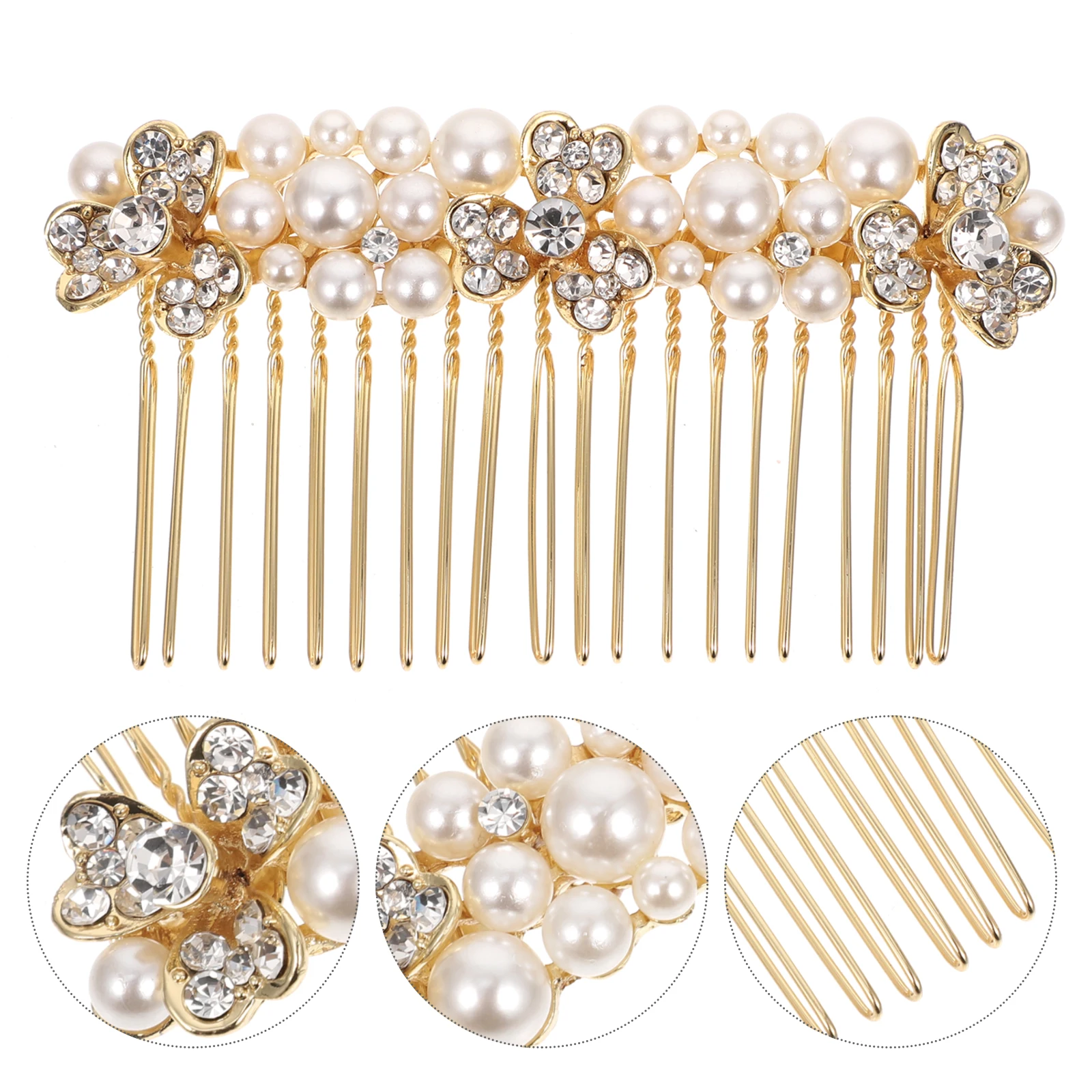 

Hair Comb Crystal Rhinestone Wedding Bridal Accessories Lightweight For Brides Prom Evening Hairstyles Decorative Side Combs
