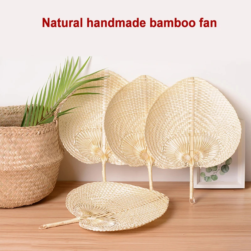 Hand Woven Fan  Handmade Vintage Asian Style For Old Man Women