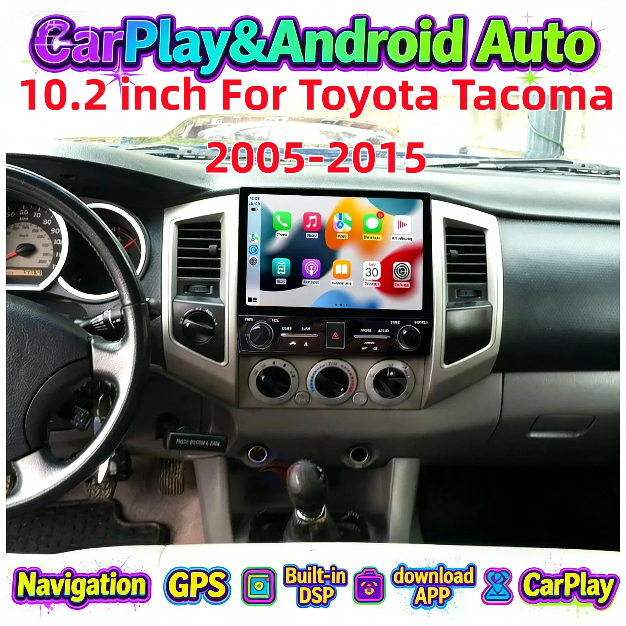 

Multimedia Android Auto BT 5.0 Stereo For Toyota Tacoma 2005-2015 Wireless Carplay 2din DVD Head Unit Navigation Touch Screen