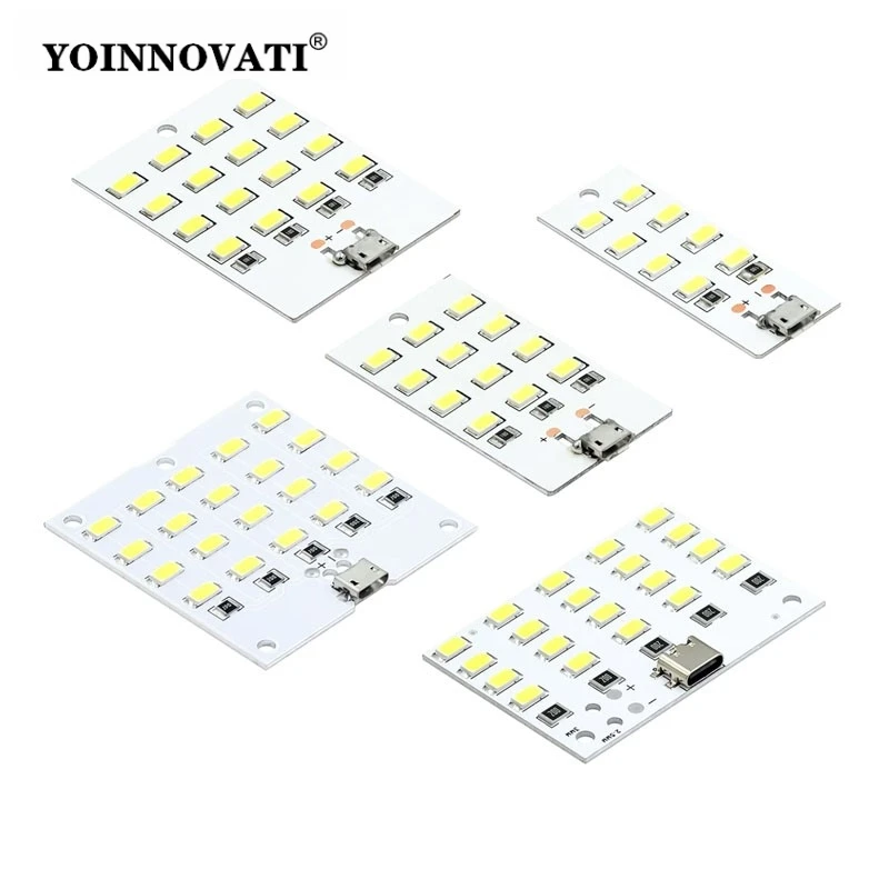 8 12 16 20 LED Beads Lighting Panel Module Street Vendor Lamp Emergency Light Night Light Micro USB Portable Light with Type C