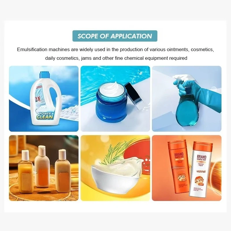 50L Baby Cream Making Machine High Pressure Stationary Vacuum Blending Emulsifying Homogenizer with Heating