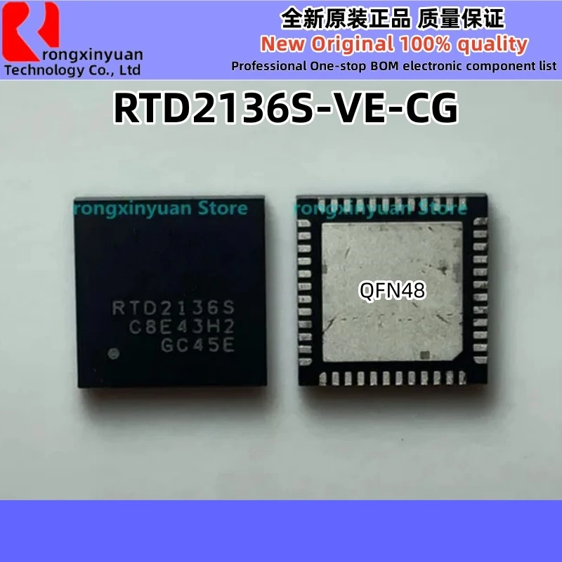 2Pcs RTD2136S-VE-CG RTD2136S RTD2136S-VE QFN-48 Original New 100% quality