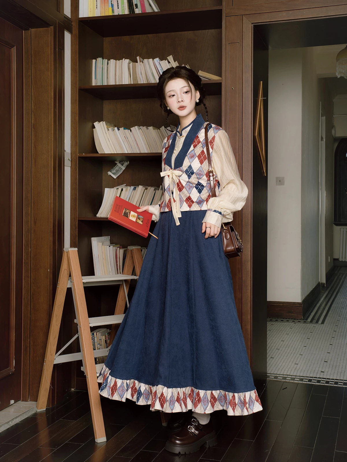 

Original Ro Silk irt f-Length Skirt Women's Sle Hanfu Set Autumn Collection Ladies' Premium Faion