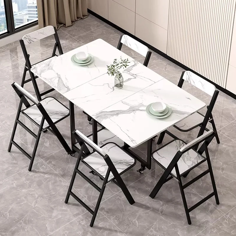 Italienische Luxus-Esstische, modern, faltbar, einzigartiges Design, Esstische, wasserdicht, elegant, Muebles De Comedor, Möbel für Zuhause