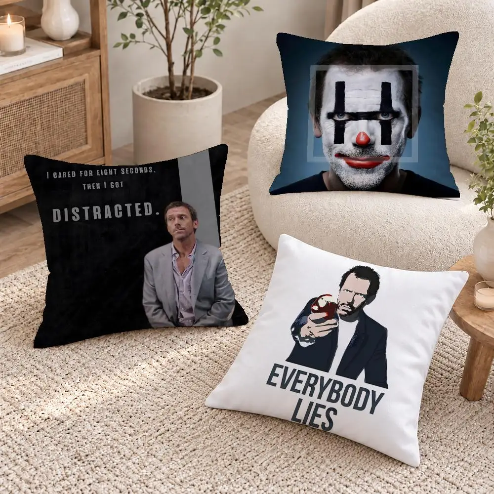 Sharp Show House, M.D. Cushion Cover Washable Short Plush Pillowcase, Wrinkle Resistant Cushion Cover for Bedroom Decor Gift