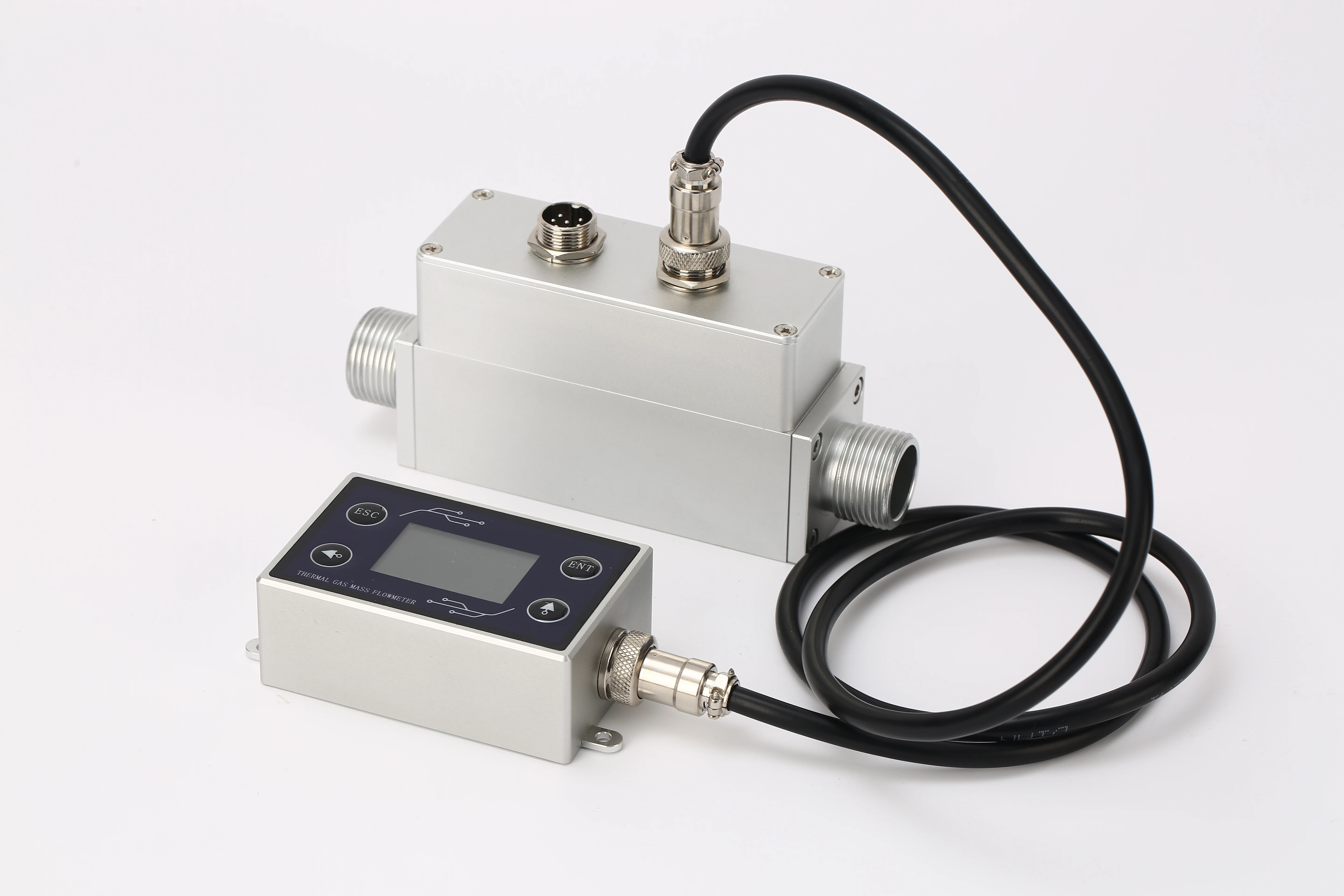 Customizable Miniature Thermal Gas Mass Flow Meter Low-Flow Split Air with Remote Display OEM Support