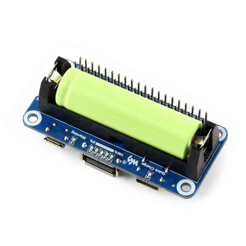 Módulo de fuente de alimentación de batería de iones de litio de salida regulada de 5V, placa de expansión HAT para RPI0 Raspberry Pi Zero 2 W WH 3B