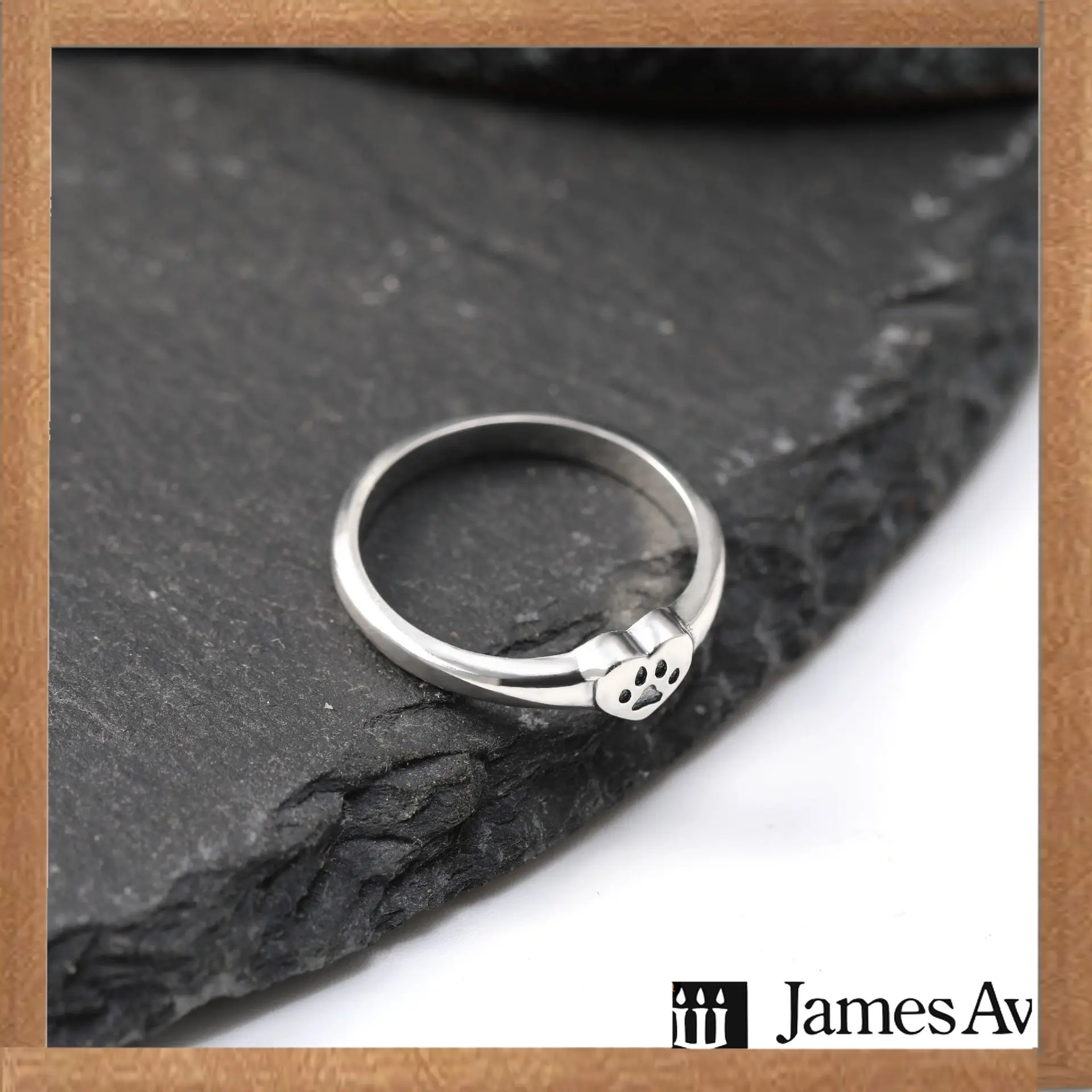 S925 Silver Hollow Paw Print Interlocking Ring Cute Pet‑Paw Linked Finger Ring Minimalist Stackable Jewelry Gift for All‑gender