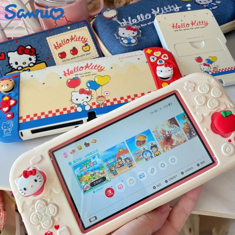 In Stock New Hot Silicone Protective Shell Cinnamoroll Kuromi Hello Kitty Kawai Cartoon Gamepad Antifall Digital Peripheral Gift