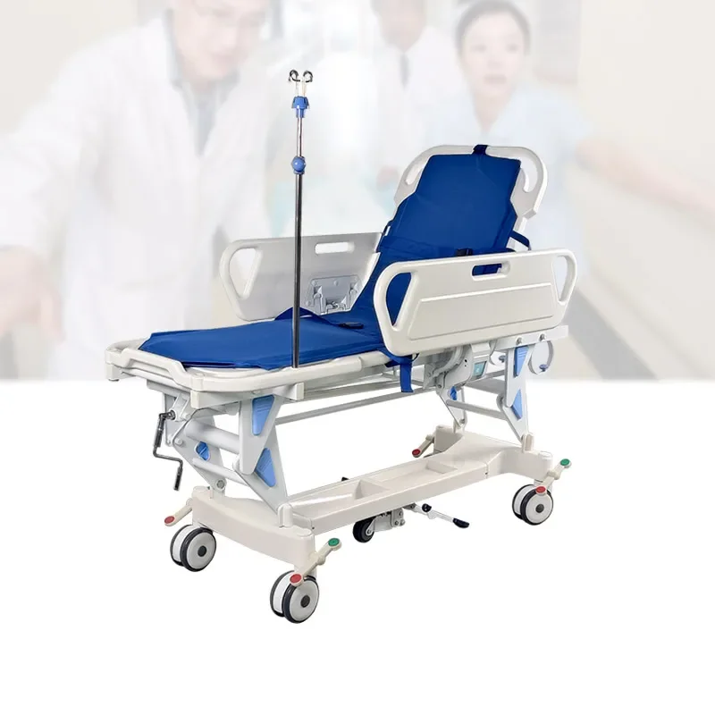 

Manual Patient Trolleys Medical Folding Adjustable Ambulance Patient Transfer Emergency Bed Hospital Stretcher Trolley