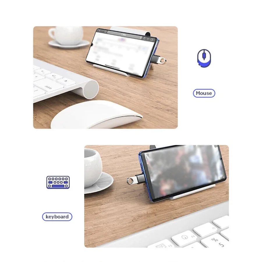 Portable Mini USB Flash Drive Adapter OTG Converter Android USB-C typec Port Converter v8 TPC USB2.0 to Type-C