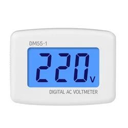 Voltímetro Digital LCD, probador de voltaje de enchufe, 110V, 220V, voltímetro montado en la pared, DM55-1