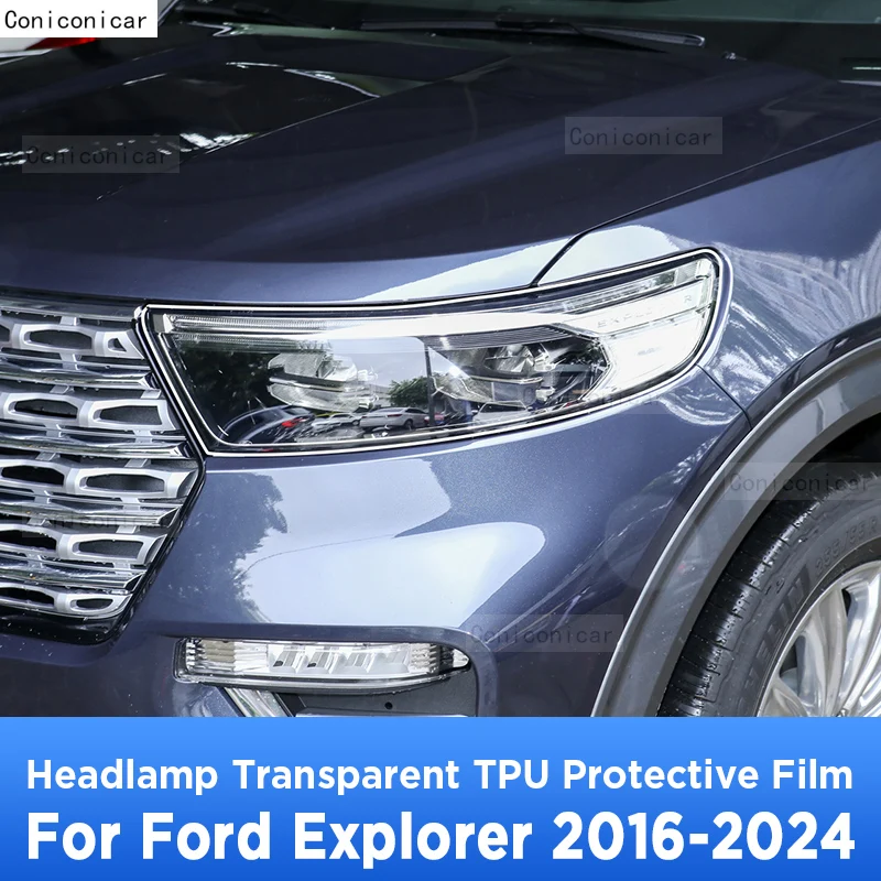 

Для FORD Explorer 2016-2024 автомобильная внешняя фара против царапин передняя лампа прозрачная защитная пленка из ТПУ аксессуары