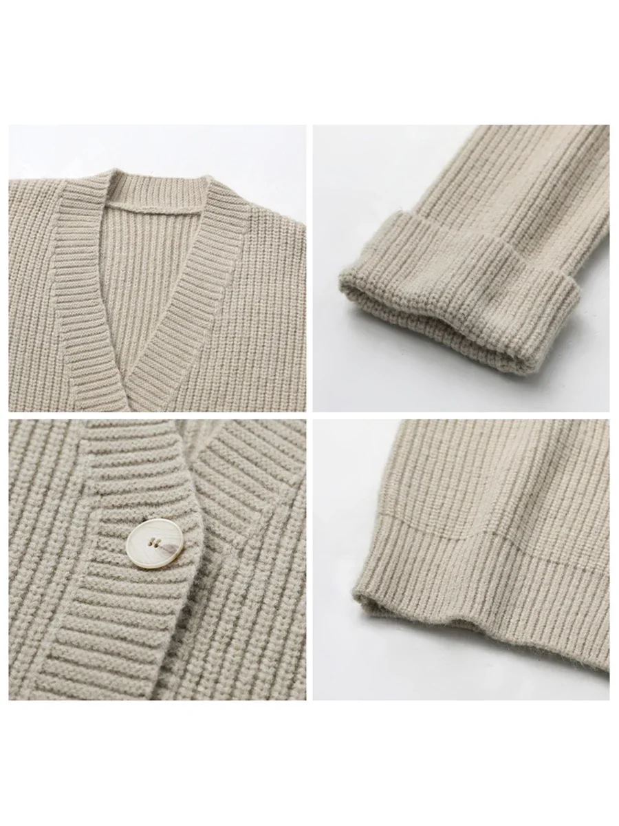 CHIC VEN Women Cardigan Loose New Basic Long Casual Knitted Jumpers Soft Sweater Coat Woman Clothing Autumn Spring 2023