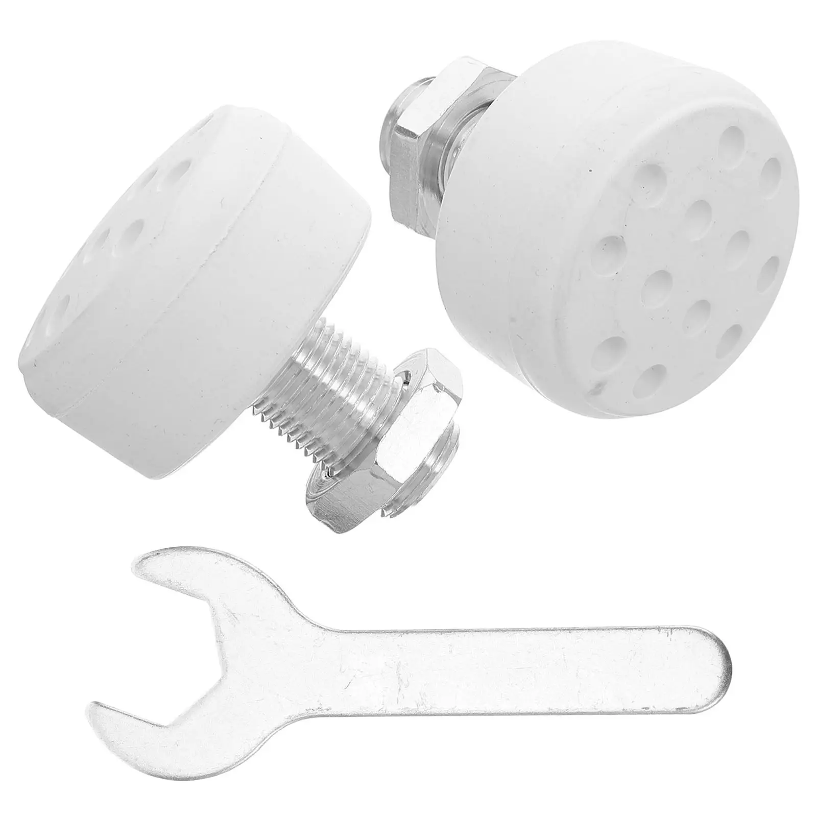 

1Set Roller Skate Brake Block Toe Stoppers Rubber Pads with Wrench Quad Skates Braking Replacement Outdoor Skating