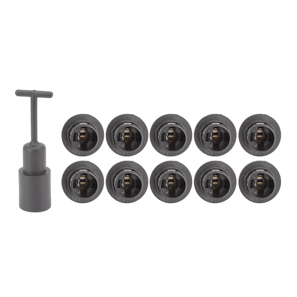 

10PCS Reliable E14 E14 Lamp Holder ABS Black E14 Light Socket White Bulb Socket Lamp Repair