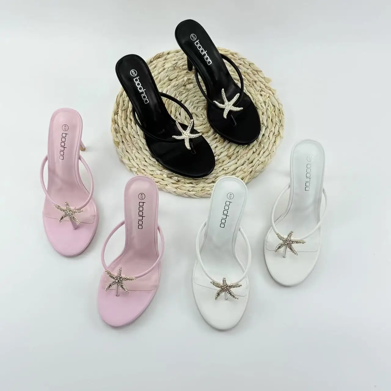 

High Heels 2026 New Style Flip-Flops Outer Wear Thin Heel Round Toe Sandals Flip-Flops Women's Flip-Flops