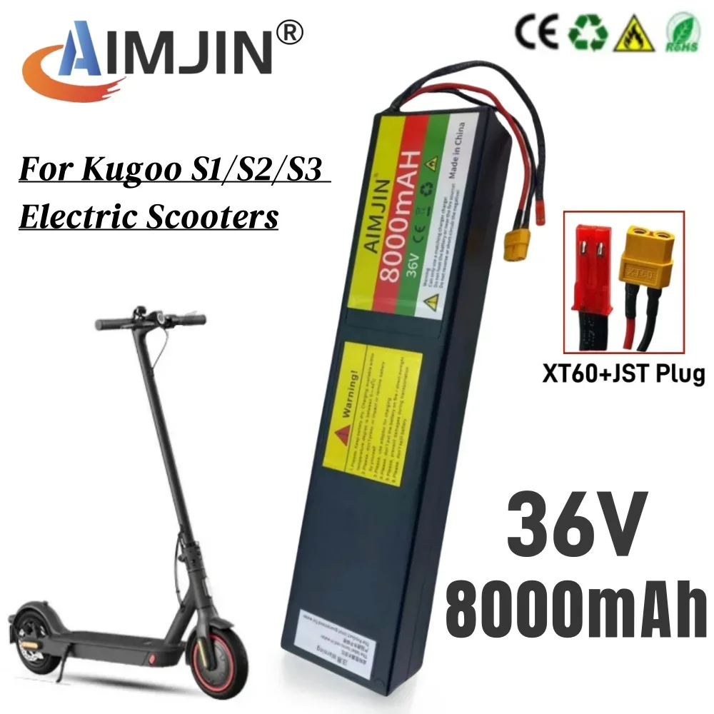 

10S3P Lithium-Ion Battery Pack 36V 8000mAh For KUGOO S1 S2 S3 Electric Scooters