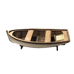 Lifeboat Wooden Boat Toys 138mm 208mm Canoe Life Raft Mould DIY Handmade Wood Ships Accessories Model