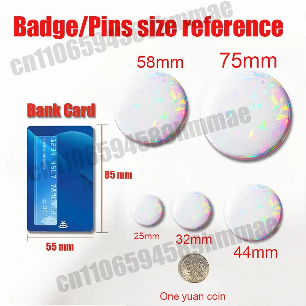 4 Pcs Set Round Button Emblem Laser Film Gift 44mm Custom For Silent Hill Heather Mason Badge Pin Insignia Cover 32mm 58mm 75mm view 5