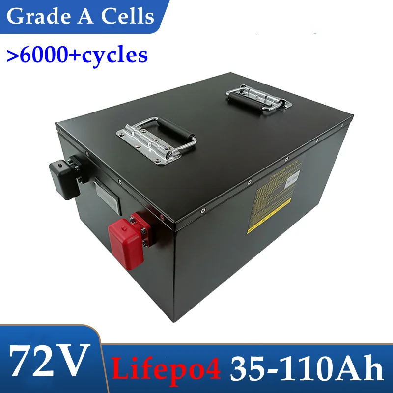 

72V 35Ah Lithium Battery 40Ah 50Ah 60Ah 70Ah 80Ah 100Ah 110Ah Lifepo4 for Trolling Motor Hybrids Motorcycles Golf Cart Robot