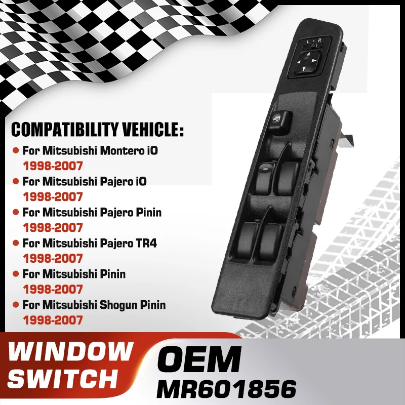 

Car Window Lifter Control Switch For Mitsubishi Montero iO Mitsubishi Pajero Mitsubishi Pinin Mitsubishi Shogun Pinin 1998-2007