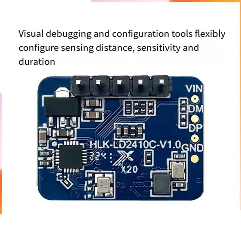 A92Z LD2410C 24G Radar Human Presence Sensor FMCW Radar Millimeter Wave Motion Detection Module DC5V Durable Easy Install