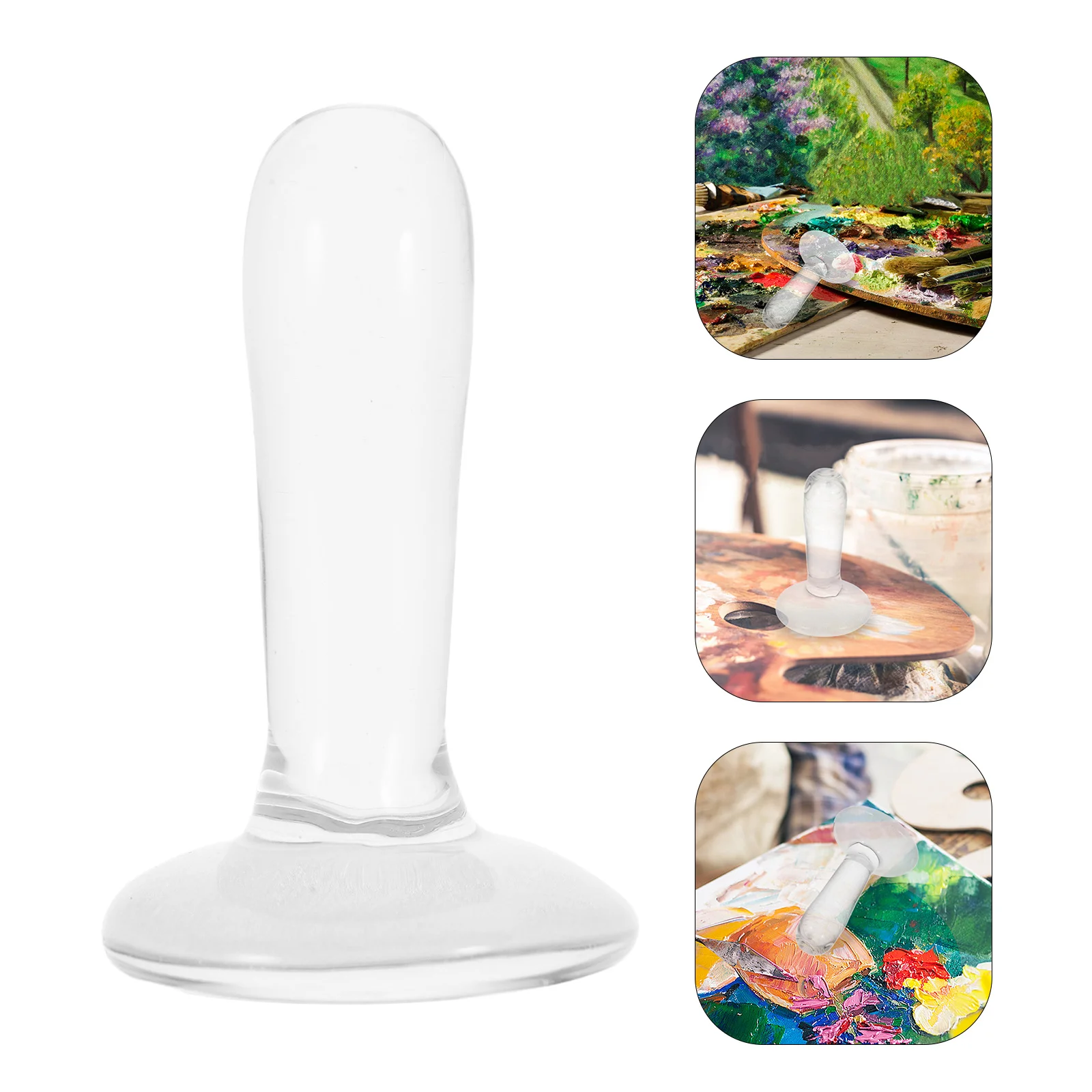 

Glass Muller Clear Grinding Pestle Essential Tool for Mineral Pigment Grinding Watercolor Oil Painting Artists