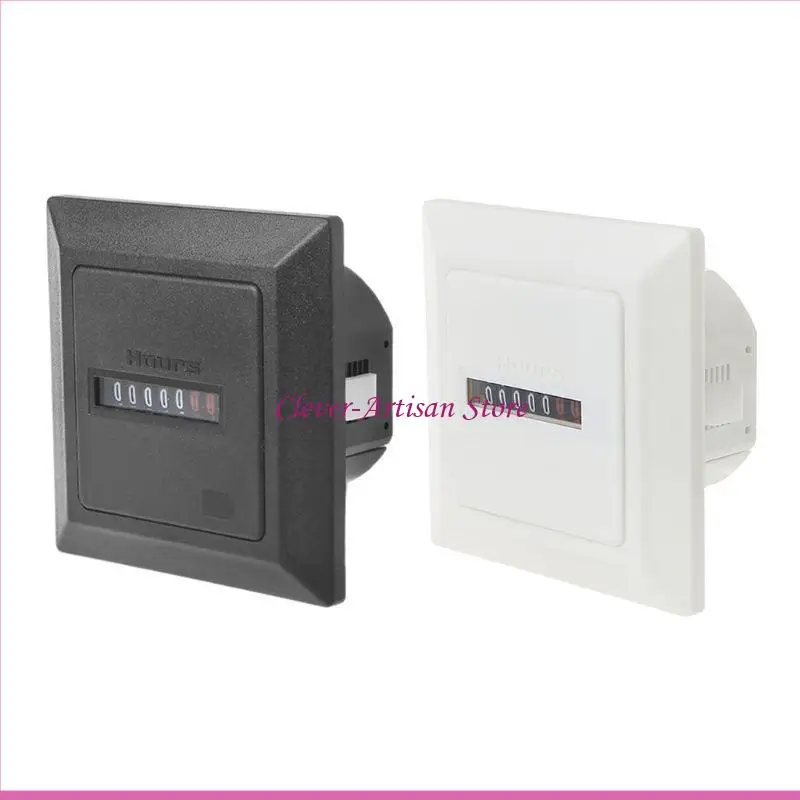 E06B Nauwkeurige HM-1 Timer Square Teller Digitaal 0-99999,9 uur Meter Hourmeter-meter 0,3W AC220-240V / 50Hz AC