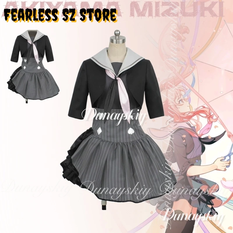 

Project SEKAI: COLORFUL STAGE! feat. Game Akiyama Mizuki Cosplay With Black Grey Jk Uniform And Pink Wig Cosplay 코스프레 All Set