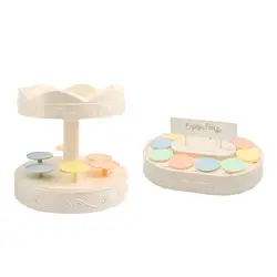 Carousel Cupcake Holder with Serving Trays Automatic Rotating for Birthday