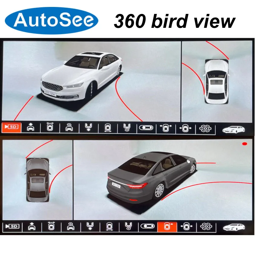 suit original OEM monitor 2017-2019 for Ford Taurus 360° camera 3D bird eye Panoramic view Front rear side Surround reverse