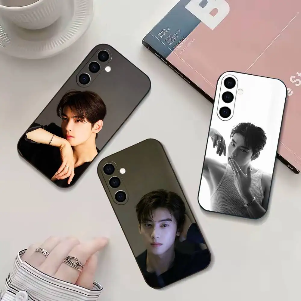 Korea C-Cha E-Eun W-Woo Phone Case For Samsung GalaxyA13,21s,22,31,32,52,53,71,72,73,Soft Black Cover