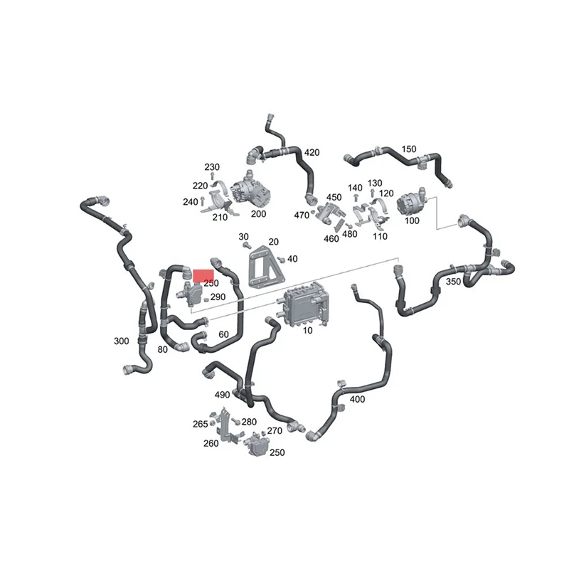 

For Mercedes Benz GLE W167 24-25 EQB X24322-23 Left Cooler Switchover Valve A0005061400 Water Temperature Control Unit