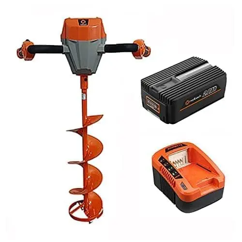 Redback 40V Ice Auger Modern Alternative To Hand Auger Ice Fishing Auger With Stainless Steel Blades Cordless Drill Ice Auger