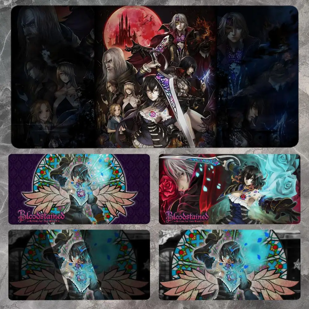 

Bloodstained Ritual Of The Night Mouse Pad 90x40CM Non-slip Gaming Mousepad Gamer E-Sports Mouse Mat Game Mechanical Keyboard XX