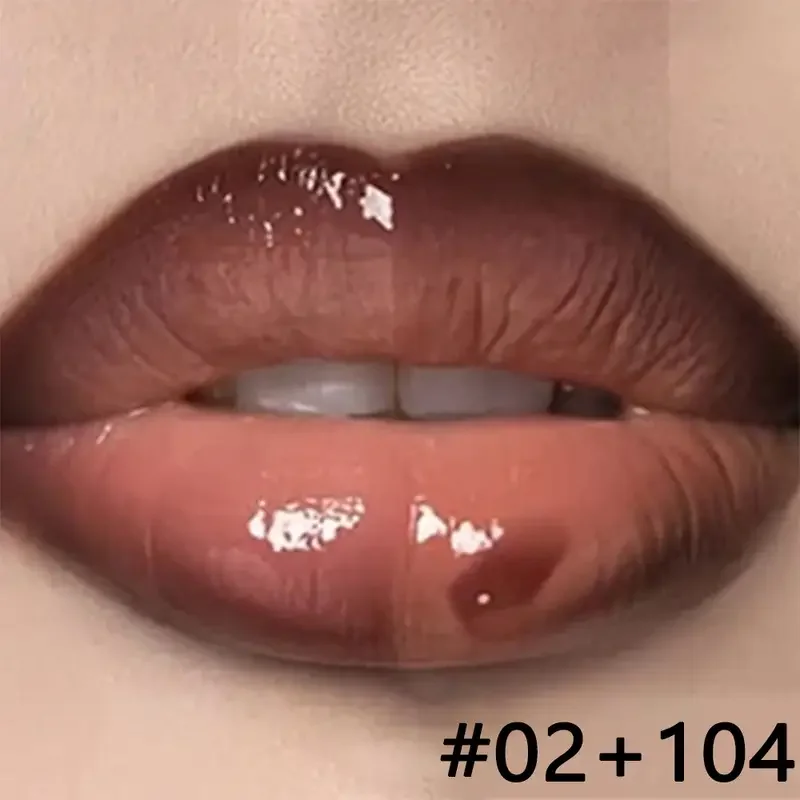 2 stks/set make-upset: matte lipliner + hydraterende gekleurde lipolie, langdurig en gemakkelijk te kleuren, waterdicht, mini make-up combo