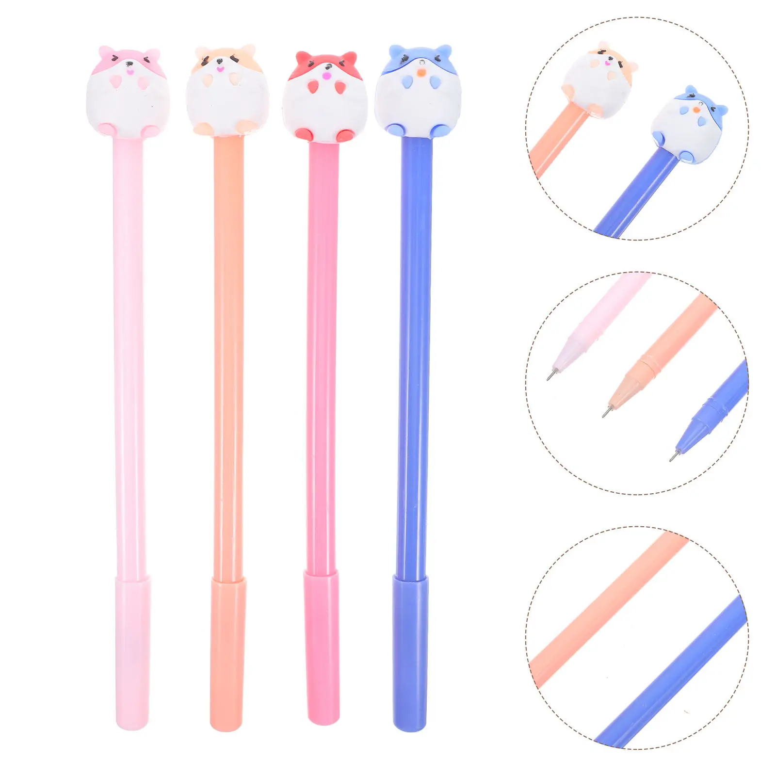 

12Pcs Creative Hamster Gel Pens Neutral Pens Replaceable Core Comfortable Writing for Students Office Adorable Writing Supplies
