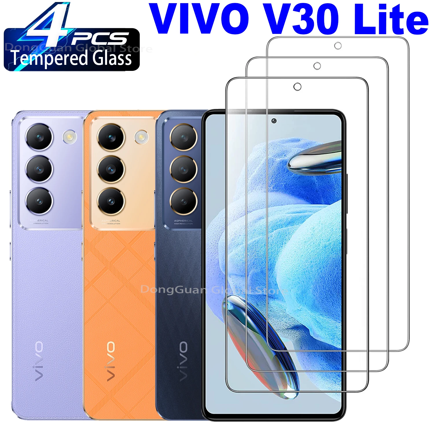 

2/4Pcs Tempered Glass For VIVO V30 Lite 4G 5G ME Screen Protector Glass Film