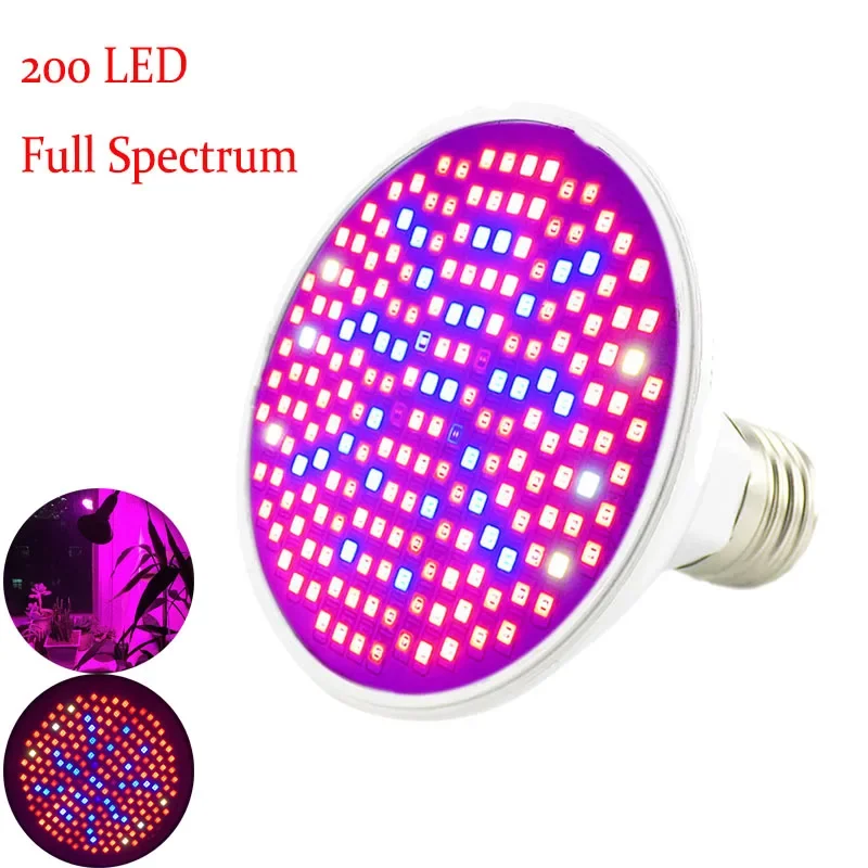 Interior duplo UV IR E27 espectro completo LED planta cresce luz para flor veg hidro sala cultivo