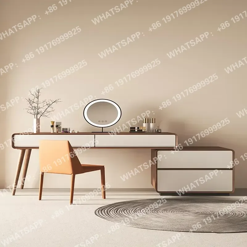 Hot Sale High-end Modern Furniture Dressing Table Set Factory Price High Quality Wooden Italian Mirror Makeup Dressing Table