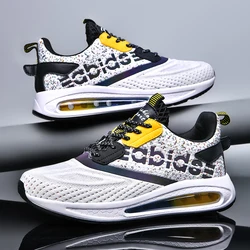 Versatile Leisure Air Cushion Sneakers Men Running Shoes for Women Mesh Outdoor Jogging Trend Reflective Walking Shoes Women