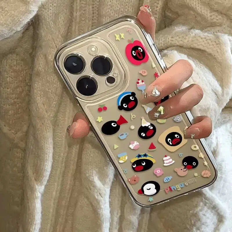 حافظة لهاتف آيفون 16e 16 15 14 13 12 11 17 Pro Max XR XS Max 14 15 16 Plus غطاء شفاف ناعم صغير