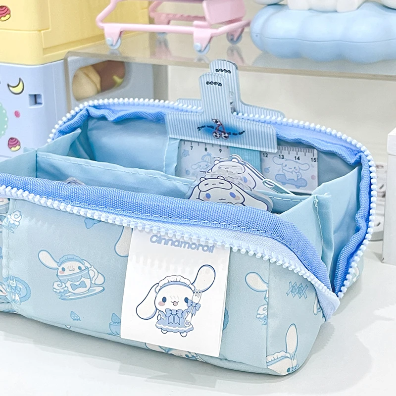 Cinnamoroll Stationery Bag Kawaii Sanrio Anime Cute Cartoon Student Portable Large Capacity Pencil Case Girls Christmas Gifts