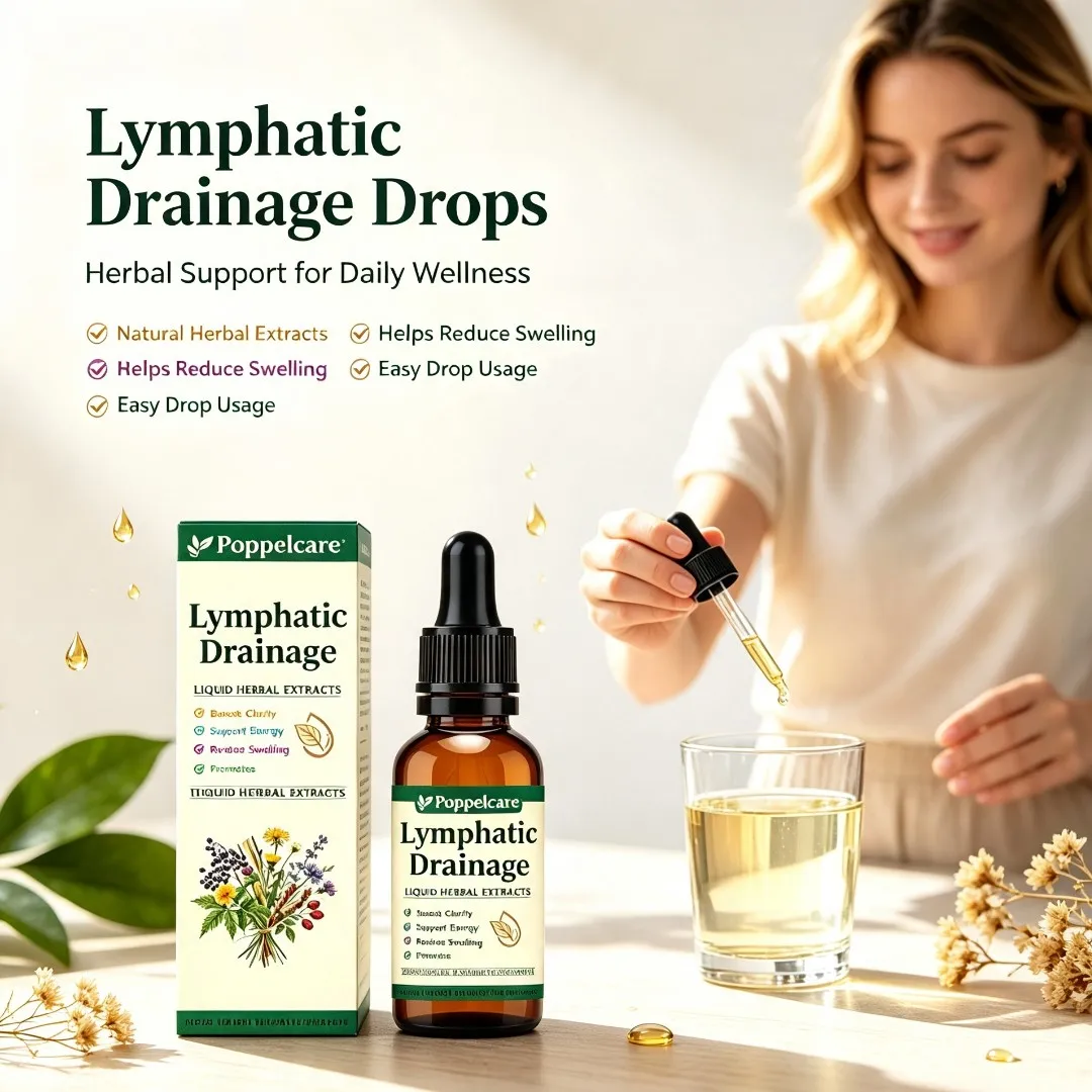 Natural Herbal Body Care Drops 60ml Serum New Daily Support Lymphatic High Absorption Reduce Edema Swelling For Women & Men