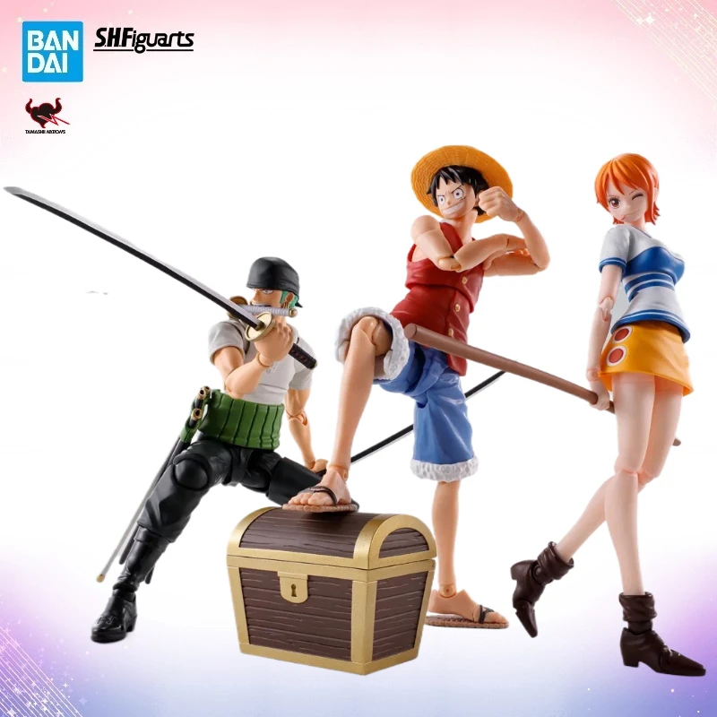 

В наличии Bandai Original S.H.Figuarts ONE PIECE RORONOA ZORO ROMANCE DAWN NAME LUFFY Аниме Фигурка Модель Игрушка в подарок SHF WB